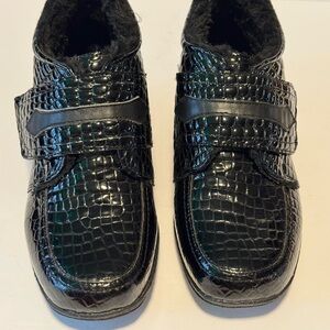 Orthopedic Shoes HOOPOE Ortho-Line with Self-stick Strap Close Size 7.5 Black